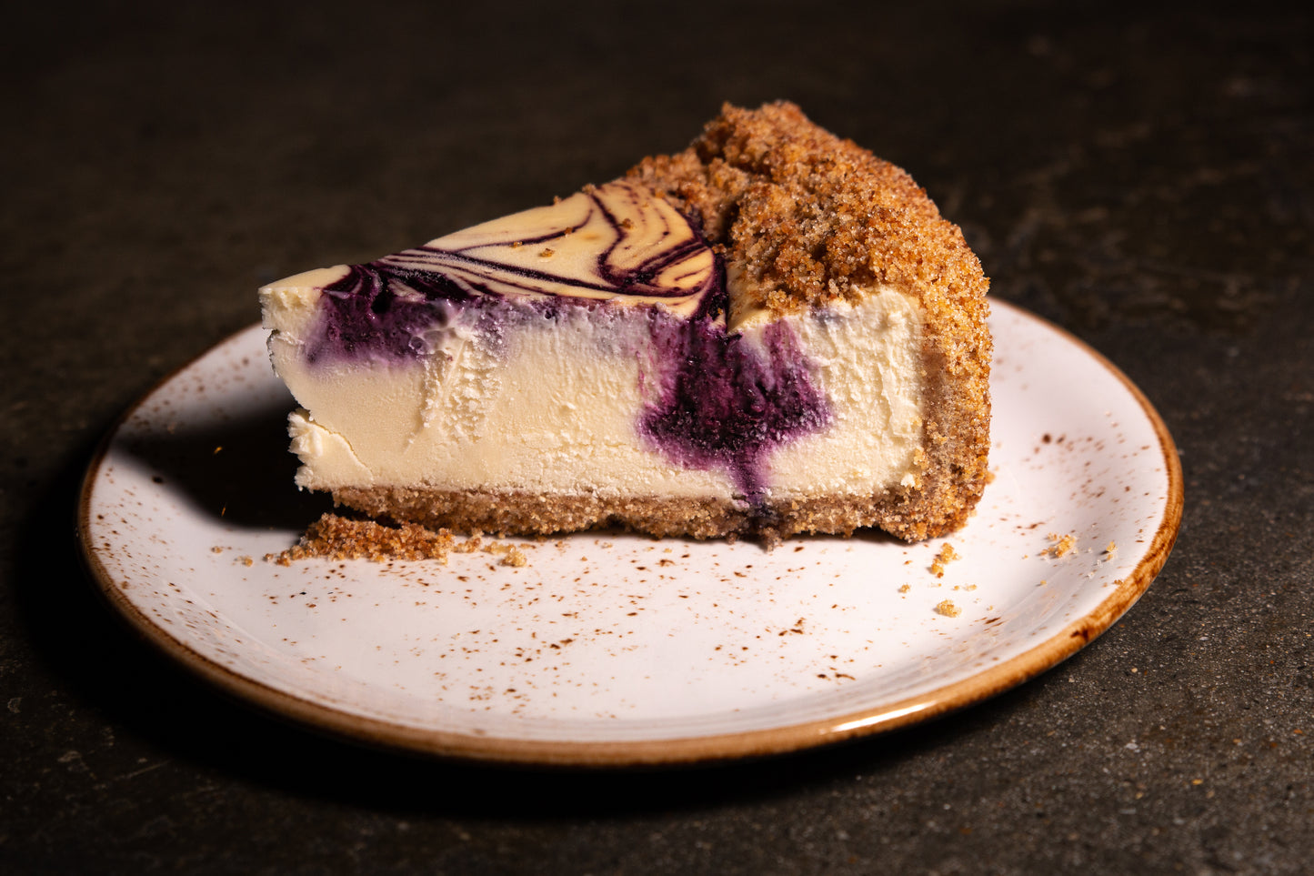 Blueberry Swirl Cheesecake