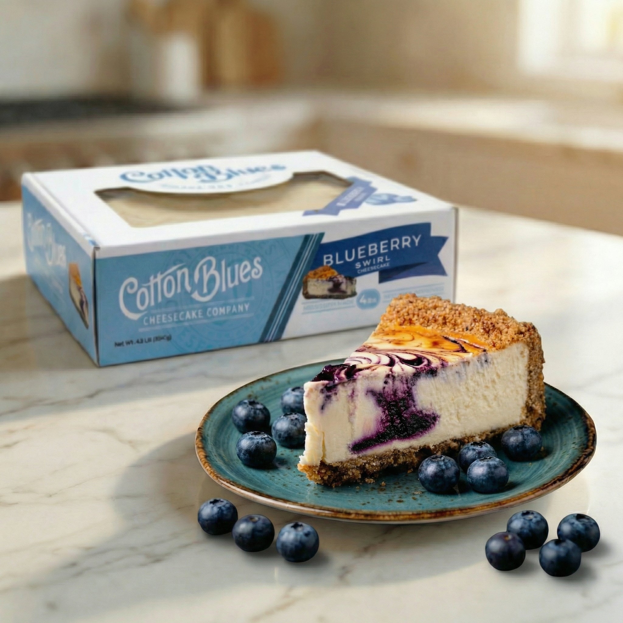 Blueberry Swirl Cheesecake